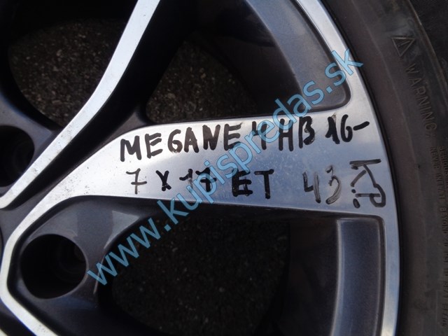 hliníkové disky na renault megane IV, elektróny, 403002961R, REZERVOVANÉ DO 11.4.2025